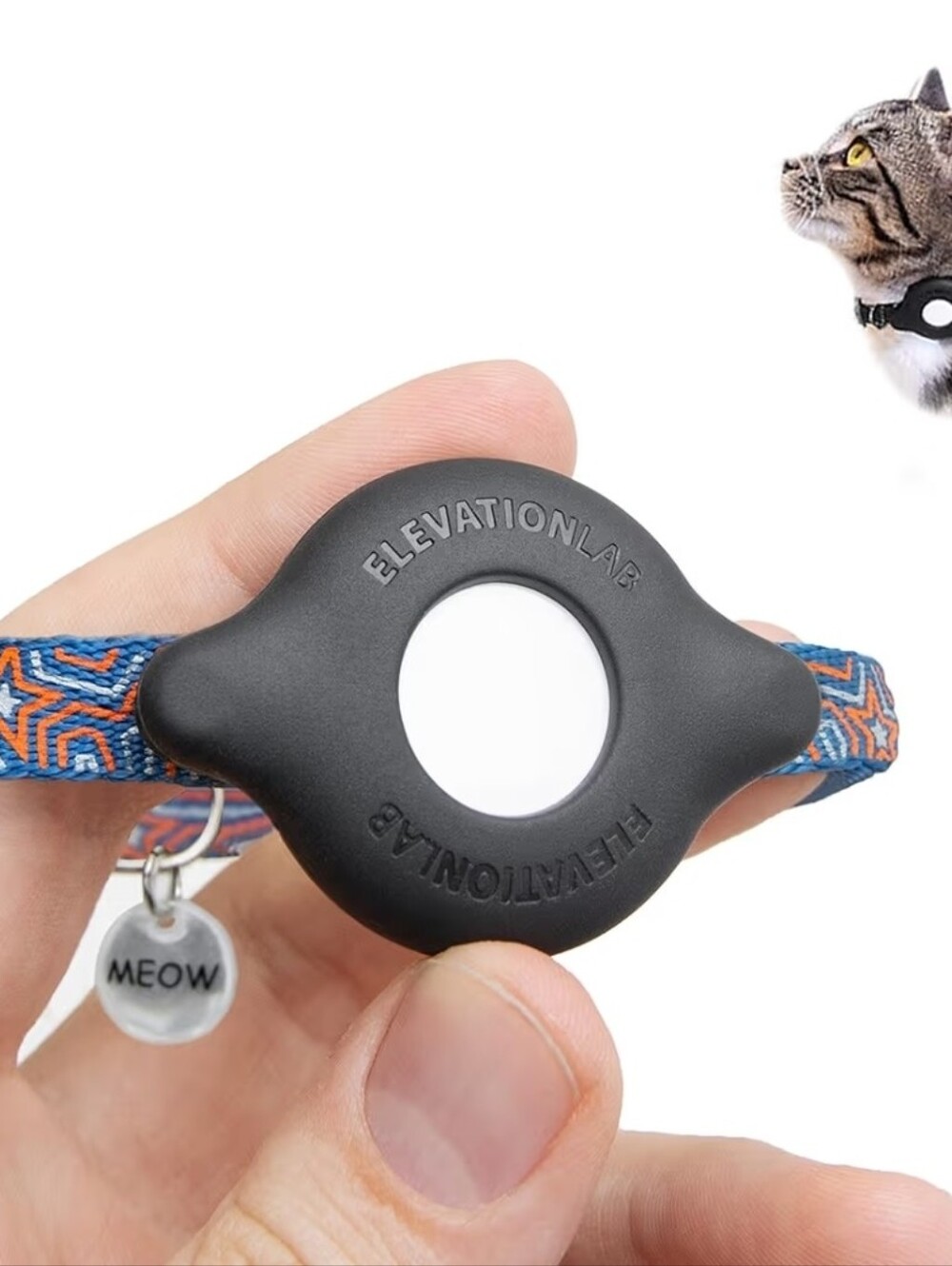 AirTag Cat Collar Mount - TagVault™ - The Secure & Compact AirTag Holder for Cat